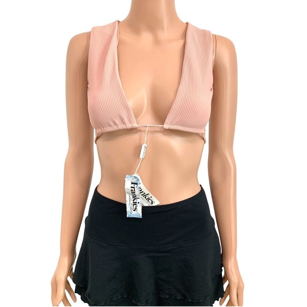 Frankies Bikinis XS Shea ribbed bikini top SW2 3423
